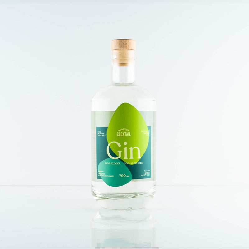Gin boréal sans alcool 100% Québec - Monsieur Cocktail