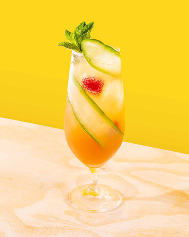 Pimm's Cup aux sirops de gingembre et de framboise
