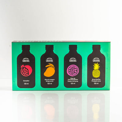 Set of tropical cocktail syrups