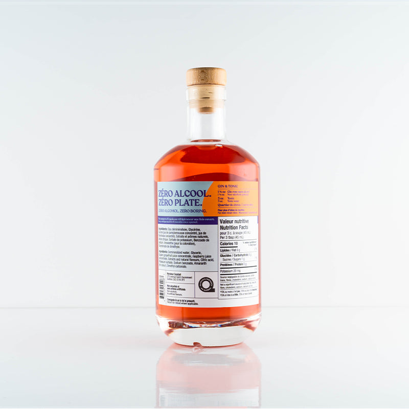 Non-alcoholic pink gin