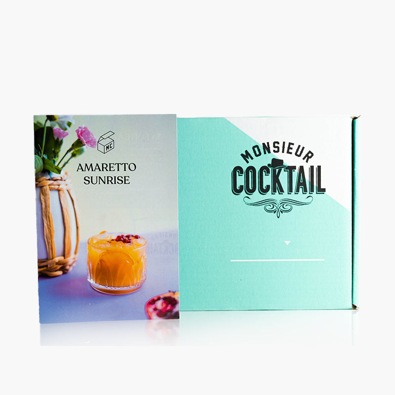 Non-alcoholic Amaretto Sunrise cocktail kit