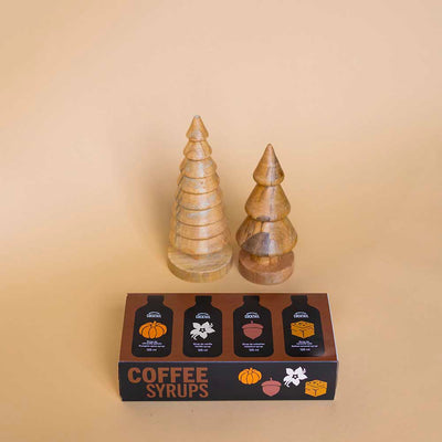Box of coffee syrups